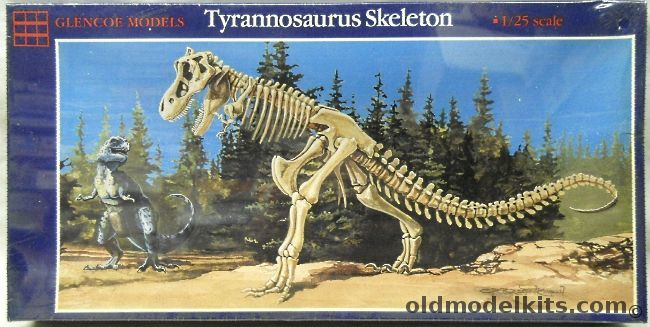 Glencoe 1/35 Tyrannosaurus Rex Skeleton With Base - (ex ITC), 05906 plastic model kit